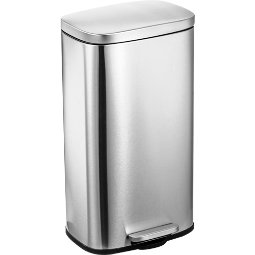 LIXEIRA COM PEDAL INOX QUADRADA 30LT MOOD NOBRE 