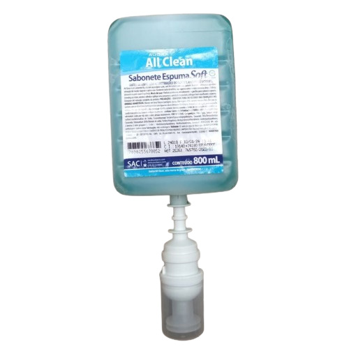 SABONETE AUDAX ALLCLEAN 800ML ESPUMA ERVA DOCE  SOFT