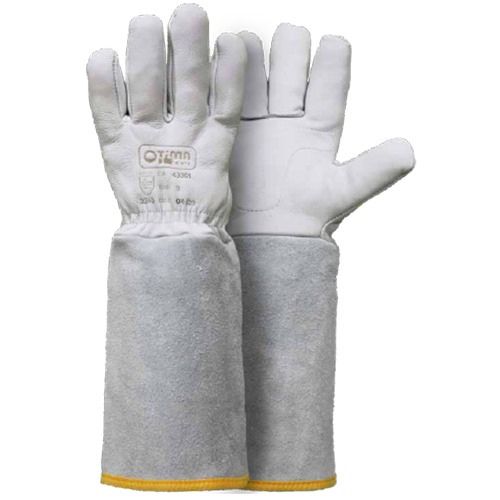 LUVA DE VAQUETA COM PUNHO M RASPA 20CM OTIMA