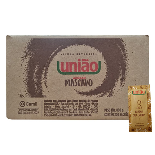 ACUCAR EM SACHE MASCAVO 200X4GR UNIAO 