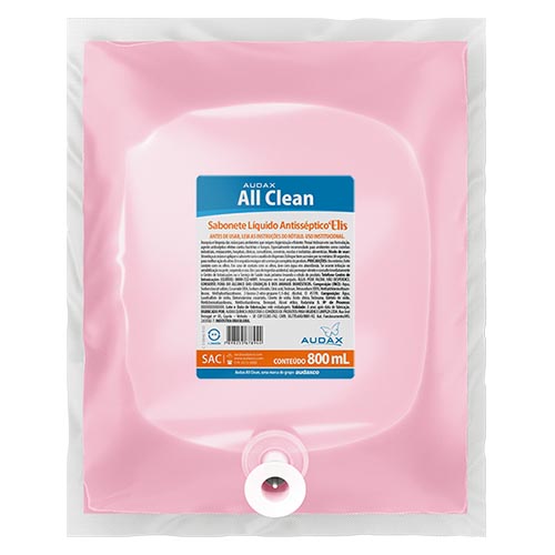 SABONETE AUDAX ALLCLEAN 800ML ERVA DOCE  ELISA ANTISSEPTICO