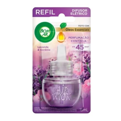 REFIL PARA APARELHO ELETRICO BOM AR LAVANDA E GERANIO 16ML 