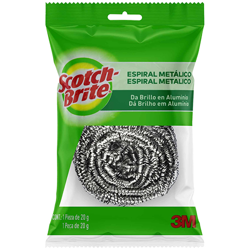 ESPONJA DE ACO METALICA ESPIRAL UNITARIA SCOTBRITE 