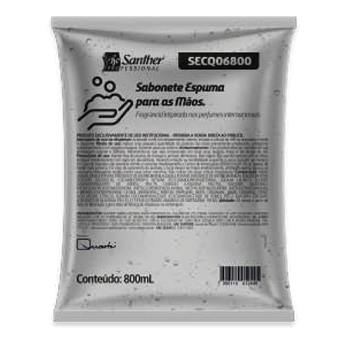 SABONETE ESPUMA QUARTZ 800ML SANTHER