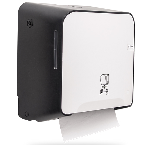 TOALHEIRO AUTO CORTE BRANCO E PRETO QUARTZ SANTHER 