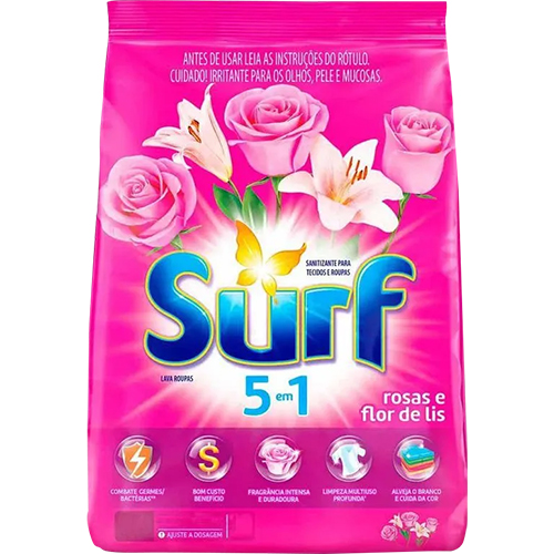 SABAO EM PO SURF ROSA E FLOR DE LIS 800G