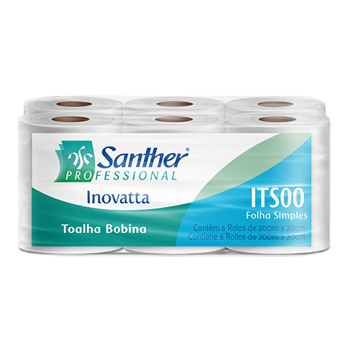 TOALHA BOBINA 6X200M ITS00 25GR SANTHER
