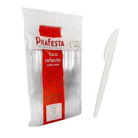 FACA DESCARTAVEL LEVE PREMIUM BRANCA 50UN PRAFESTA