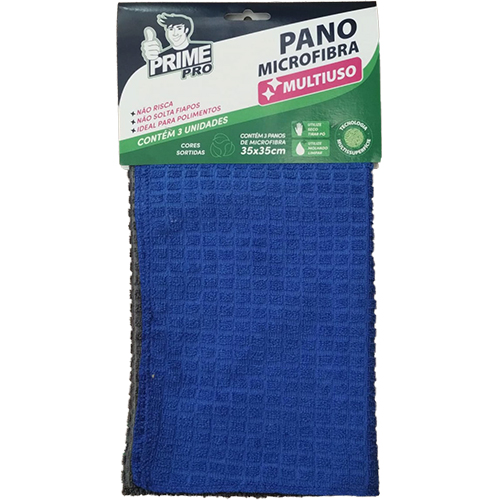 PANO MICROFIBRAQUADRICULADO CORES COM 3 UNIDADES 