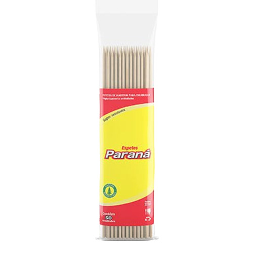 ESPETO DE MADEIRA 25CM 50 UNIDADES PARANA 