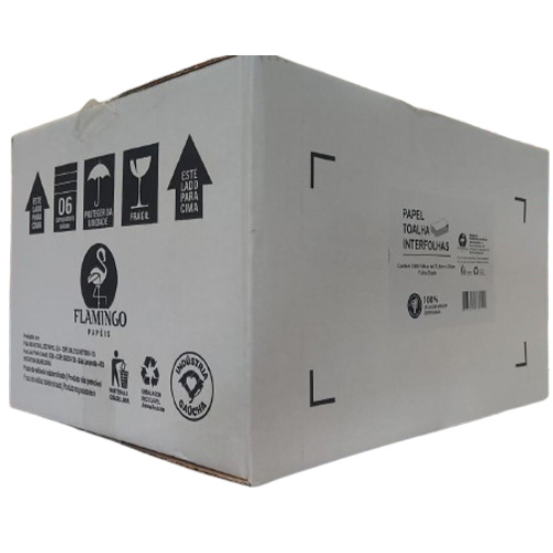 TOALHA PAPEL 2 DOBRAS FOLHA DUPLA 2400 FOLHAS 20X22CM ACQUALYS 28GRM 