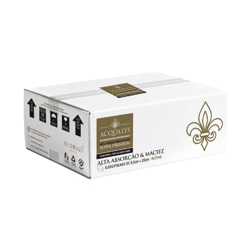 PAPEL HIGIENICO FOLHA DUPLA 9,5X20CM CAICAI ACQUALYS PREMIUM 8000 FOLHAS