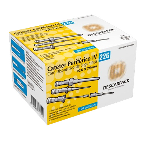 CATETER DISPOSITIVO DE SEGURANCA 22G AMARELA DESCARPACK