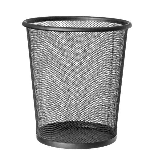 CESTO METAL TELADO PRETO 8LT NOBRE 