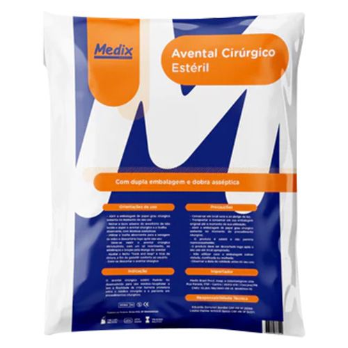AVENTAL CIRURGICO 40GR TAMANHO G 150X120 MEDIX