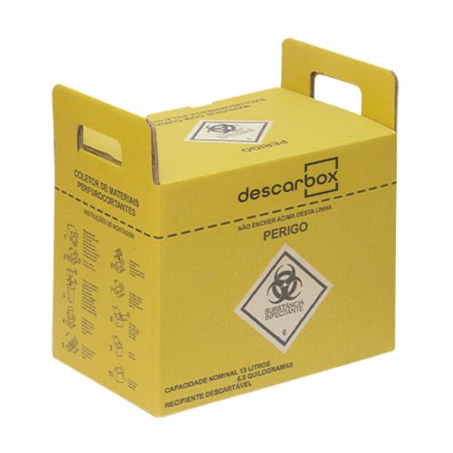 CAIXA COLETORA PERFUROCORTANTE 13L DESCARBOX