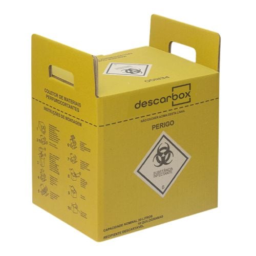 CAIXA COLETORA PERFUROCORTANTE 20L DESCARBOX