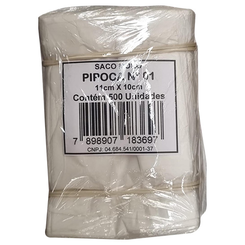 SACO DE PAPEL MONO PARA PIPOCA P1 COM 500 UNIDADES KAMP