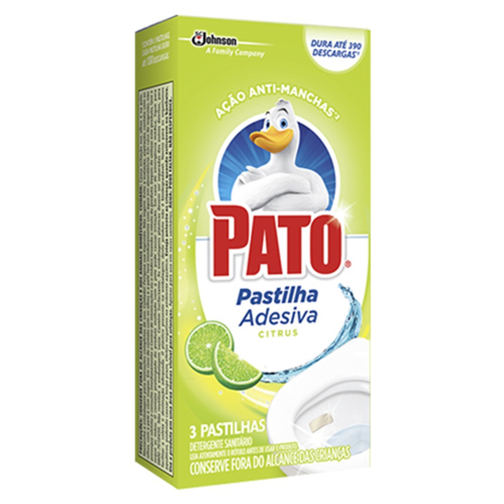 PATO PASTILHA ADESIVA CITRUS COM 3 UNIDADES