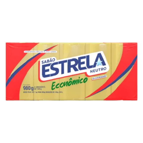 SABAO BARRA ESTRELA NEUTRO GLIC 5X180G