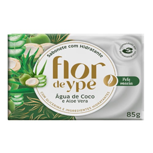 SABONETE SOLIDO FLOR DE YPE AGUA DE COCO E ALOE VERA 85GR 