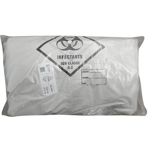SACO BRANCO HOSPITALAR 110L RECORCADO RF2 CACLEAN 100 UNIDADES