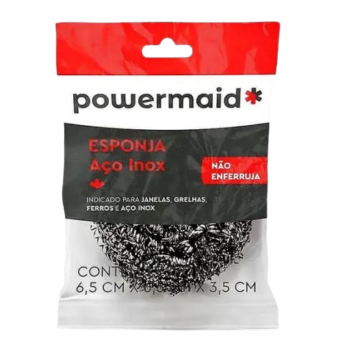 ESPONJA DE ACO INOX UNITARIA POWERMAID