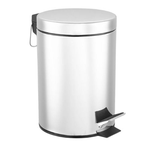 LIXEIRA QUADRADA COM PEDAL AREIA 5LT POWERMAID