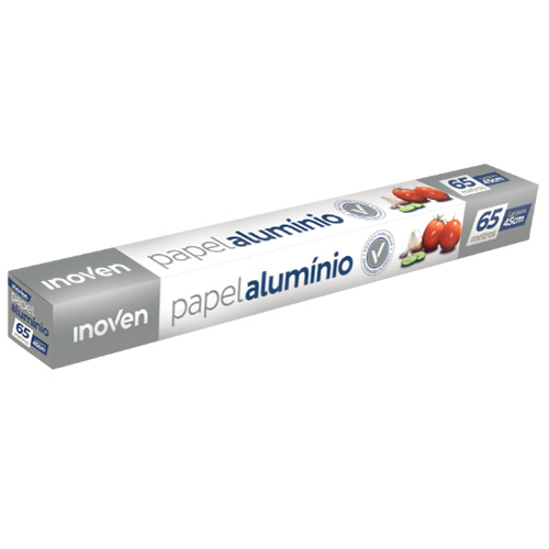 PAPEL ALUMINIO 45CMX65M INOVEN 