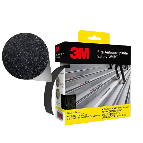 FITA ANTIDERRAPANTE SAFETY-WALK FOSFORESCENTE USO GERAL 20M 3M