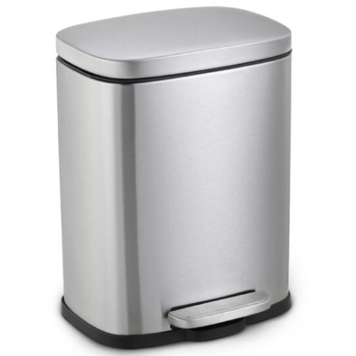LIXEIRA COM PEDAL INOX QUADRADA 20LT MOOD NOBRE 