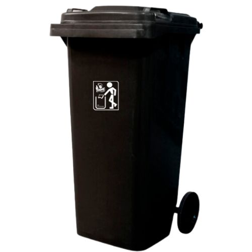 CONTAINER PLASTICO 120L SEM PEDAL PRETO PRIME PRO