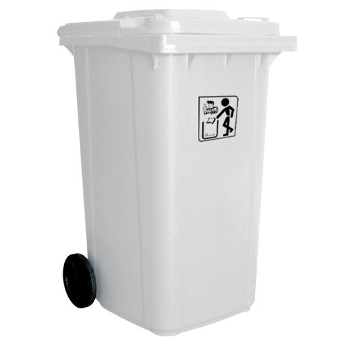 CONTAINER PLASTICO 240L SEM PEDAL BRANCO PRIME PRO