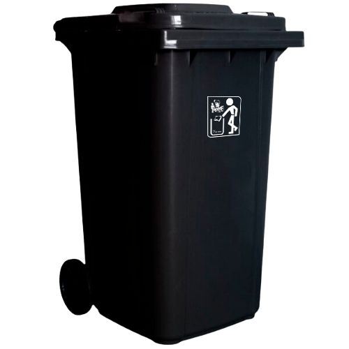 CONTAINER PLASTICO 240L SEM PEDAL PRETO PRIME PRO