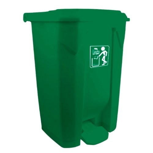 LIXEIRA COM PEDAL 100LTS VERDE PRIME PRO
