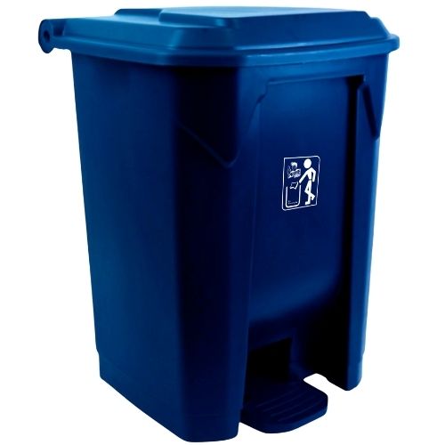 LIXEIRA COM PEDAL 30LTS AZUL PRIME PRO