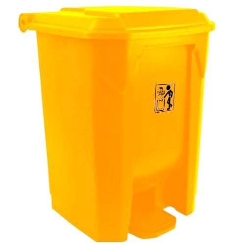 LIXEIRA COM PEDAL 30LTS AMARELA PRIME PRO