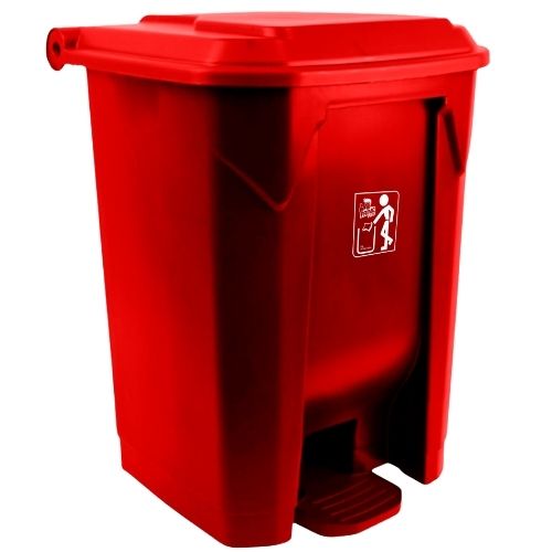 LIXEIRA COM PEDAL 30LTS VERMELHA PRIME PRO