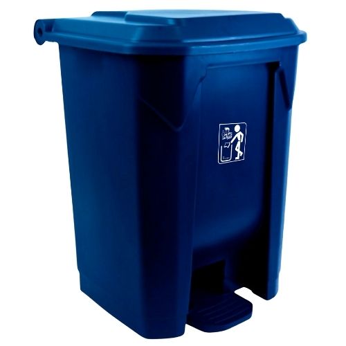 LIXEIRA COM PEDAL 15LTS AZUL PRIME PRO