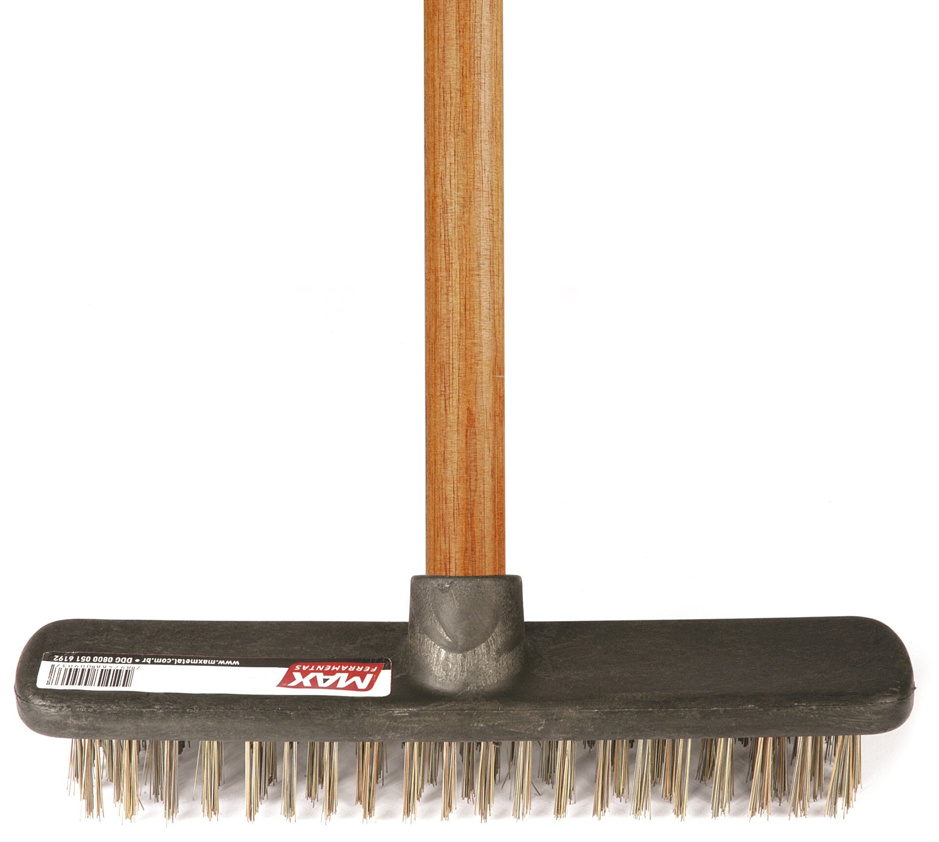 ESFREGAO BASE PLASTICA CERDA ACO 25CM MAX