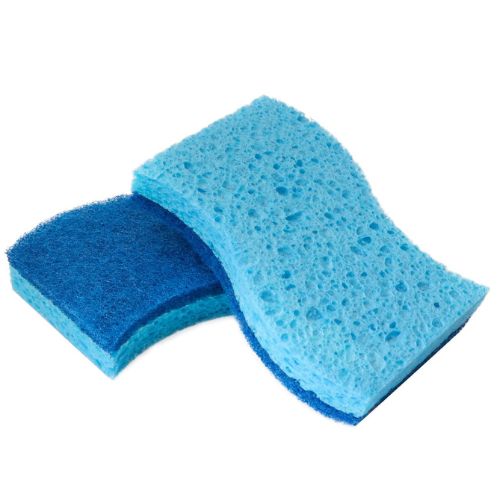 ESPONJA DUPLA FACE NAO RISCA AZUL ENXUGA MAIS 2 UNIDADES POWERMAID 