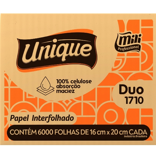 GUARDANAPO UNIQUE DUO 20X16COM 6000 FOLHAS MILLI