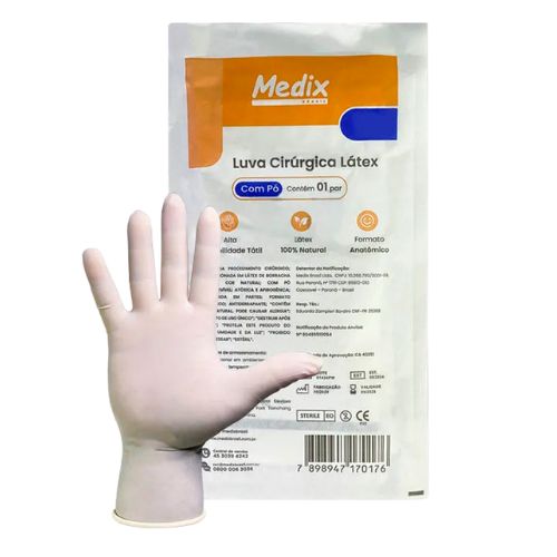 LUVA CIRURGICA 7.0 COM PO 1 PAR MEDIX SUPREME