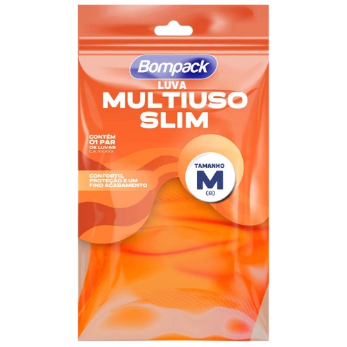 LUVA LARANJA MULTIUSO TAMANHO M BOMPACK