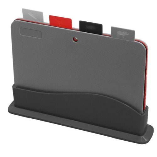 KIT TABUAS 4 PCS COM SUPORTE VERMELHO/ C