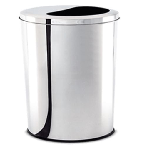 LIXEIRA INOX TAMPA MEIA-LUA REFERENCIA 3063/206 8LT