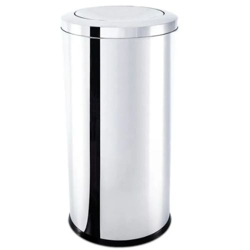 LIXEIRA INOX TAMPA BASCULANTE REFERENCIA 3032/211 64LT