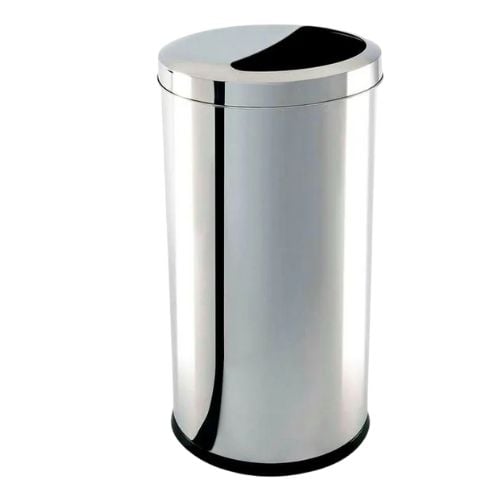 LIXEIRA INOX TAMPA MEIA-LUA REFERENCIA 3063/205 8LT