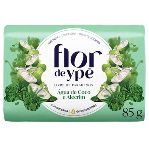 SABONETE SOLIDO FLOR DE YPE AGUA DE COCO E ALECRIM 85GR 