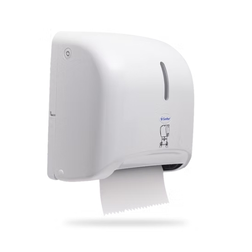 TOALHEIRO AUTO CORTE BRANCO TITANIUM SANTHER 